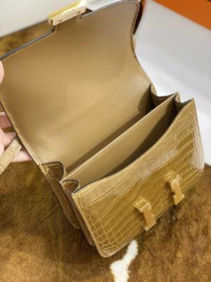 wholesale quality hermes constance 19 shinny niloticus crocodile u8 bronze dore ghw